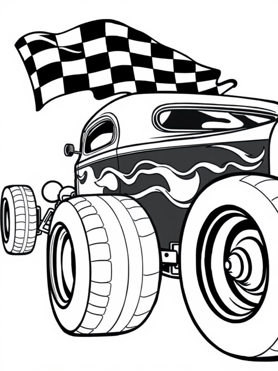 racing car coloring page