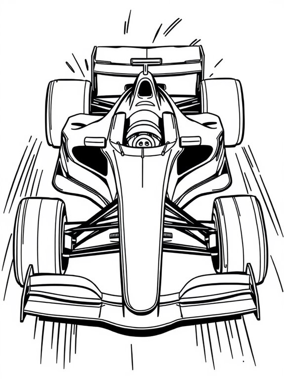 racing car coloring page