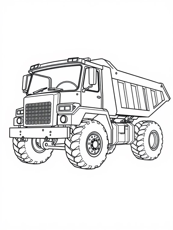 realistic dump truck illustration