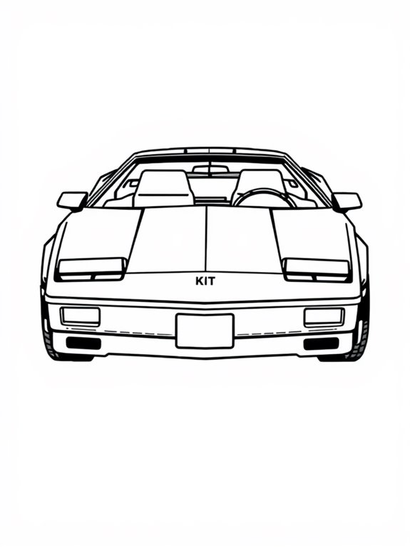 retro knight rider coloring