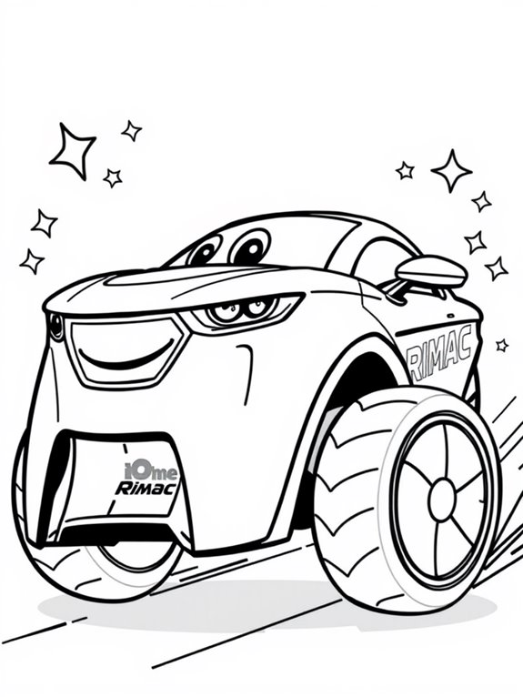 rimac character coloring page