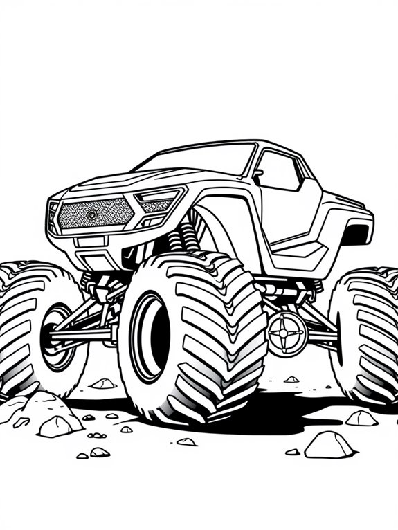 rimac monster truck coloring