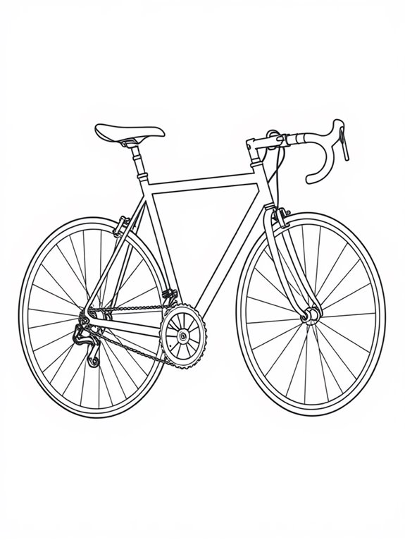 road bike coloring page