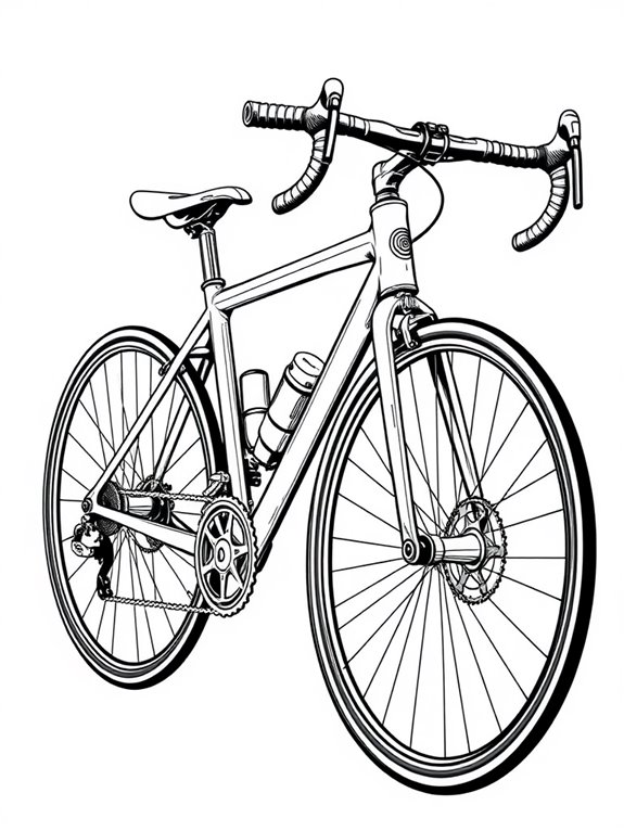 road bike coloring page