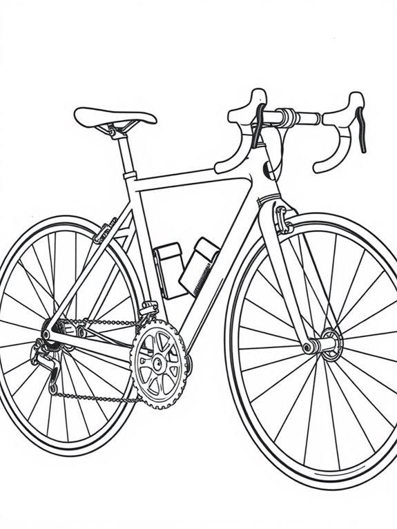 road bike coloring page