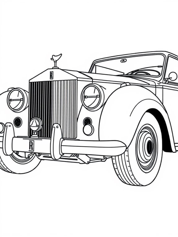 rolls royce car coloring page