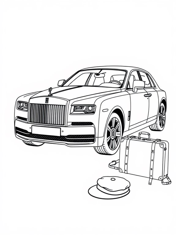 rolls royce car coloring page