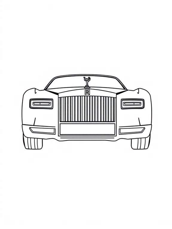 rolls royce car coloring page