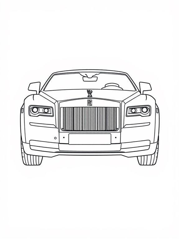 rolls royce car coloring page