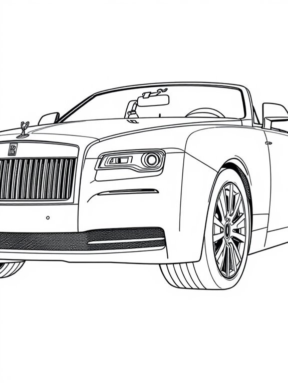 rolls royce sports car illustration