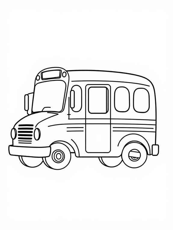 school bus coloring page