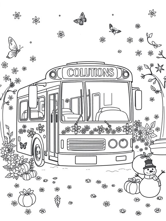 seasonal city bus coloring