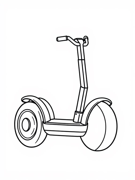 segway outline coloring page