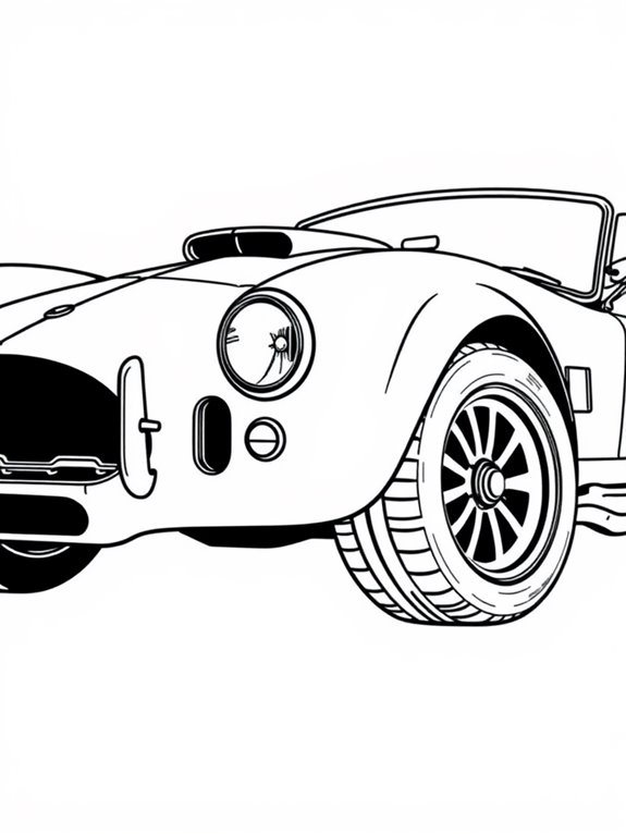 shelby cobra coloring page