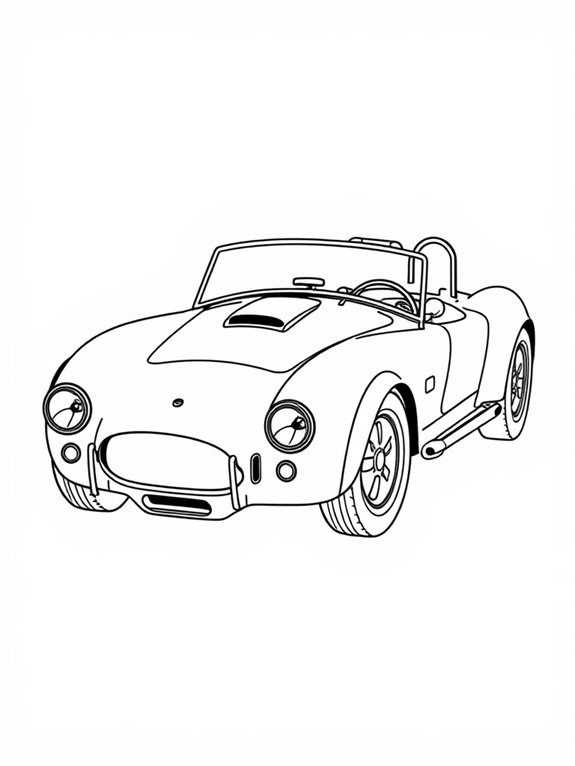 shelby cobra coloring page