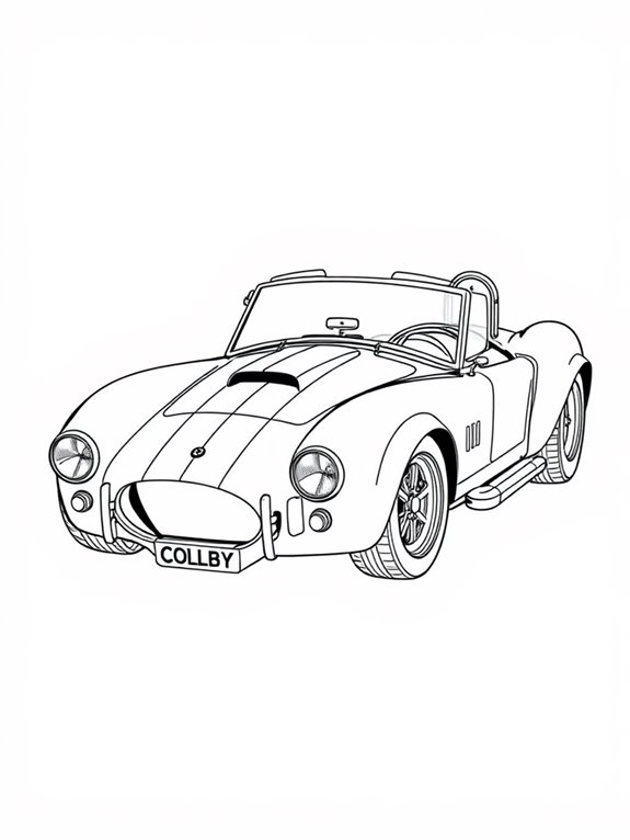 shelby cobra line art