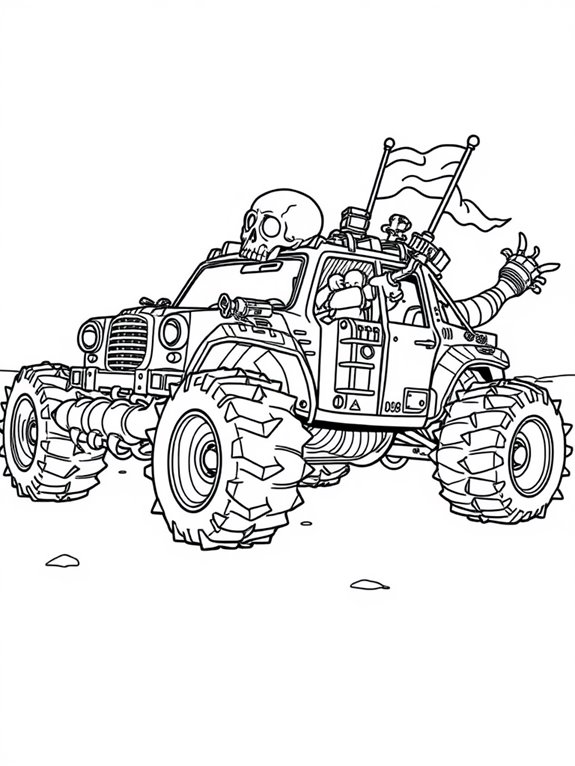 silly mad max coloring page