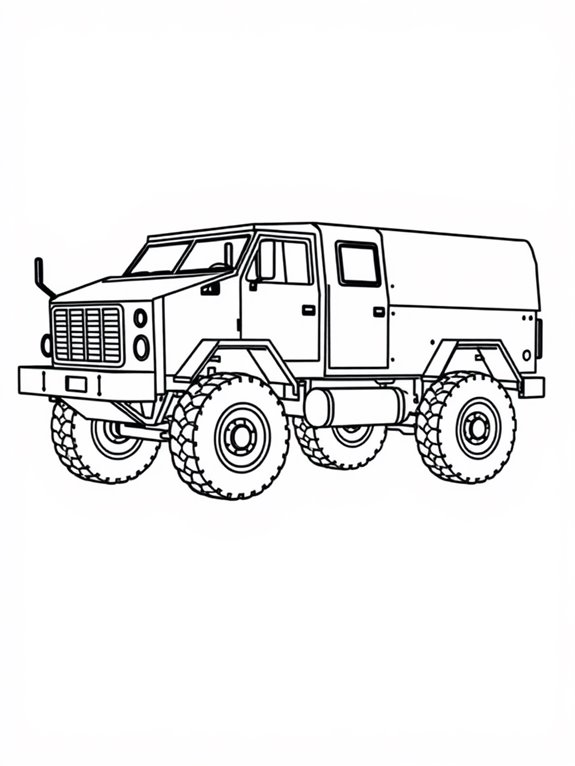 simple armored truck outline