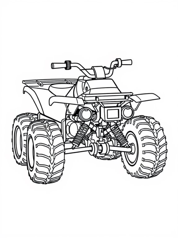 simple atv coloring page