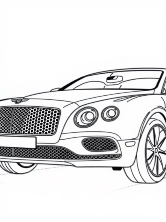 simple bentley car illustration