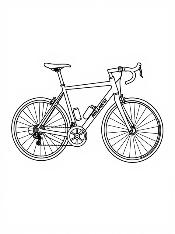 simple bike coloring page