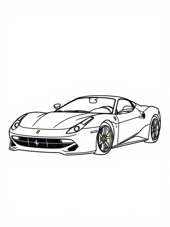 simple ferrari outline design