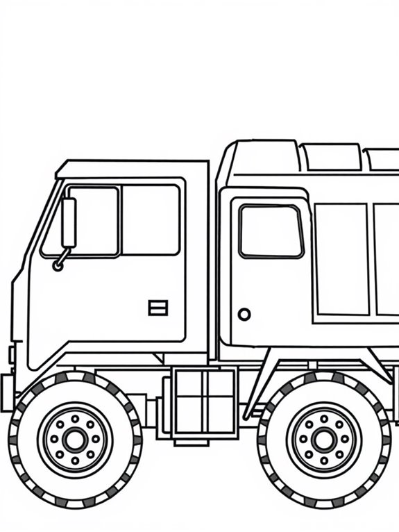 simple garbage truck illustration