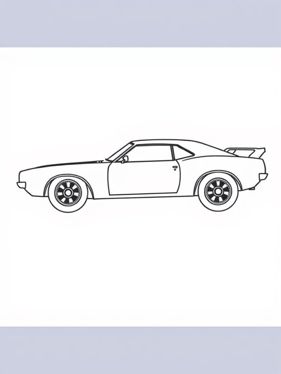 simple muscle car coloring