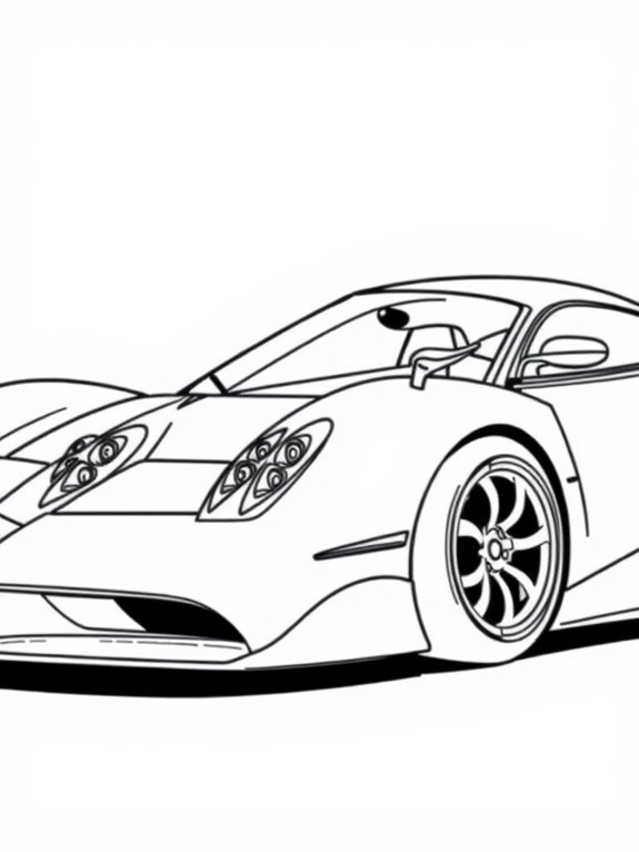 simple pagani car outline