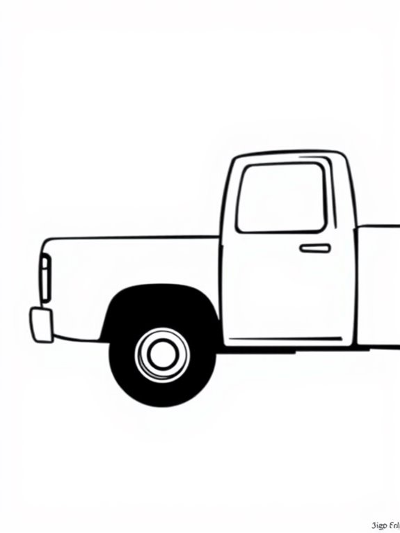 simple pickup truck outline