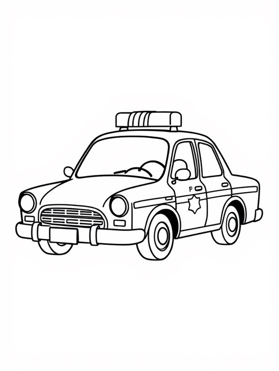 simple police car illustration