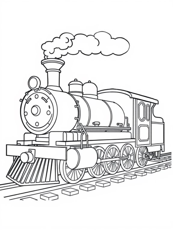 simple steam train illustration