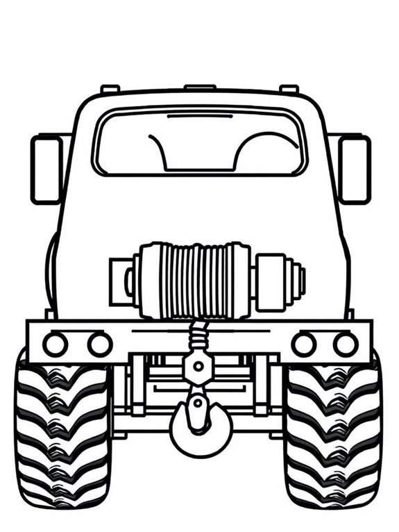 simple tow truck coloring