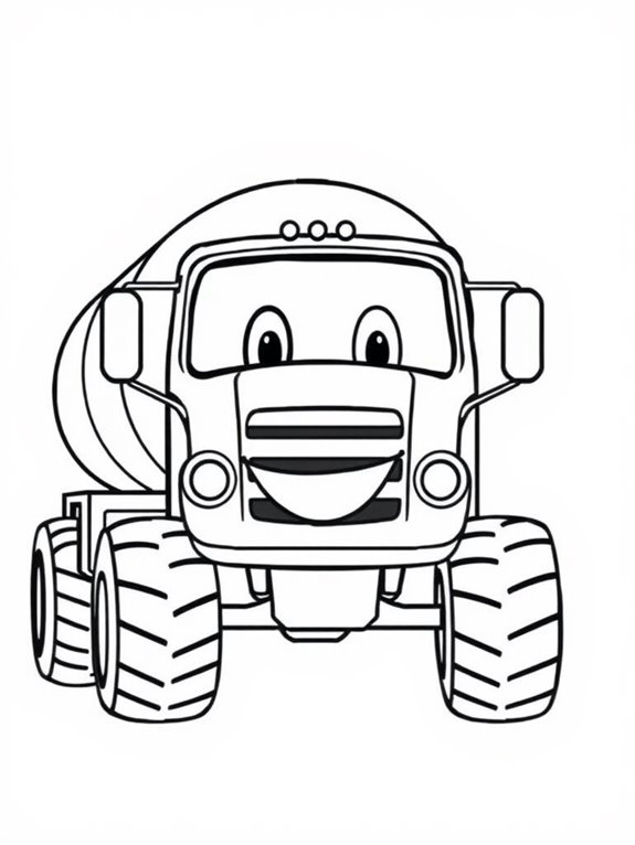 smiling tanker truck illustration