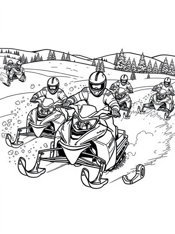 snowmobile racing fun activity