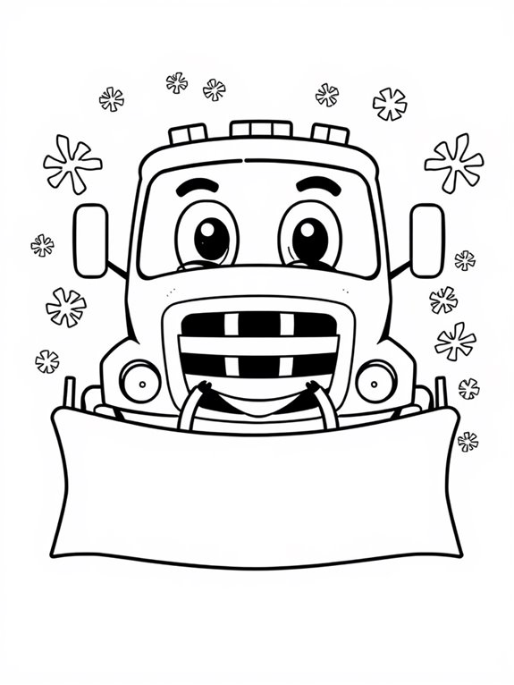 snowplow truck coloring page