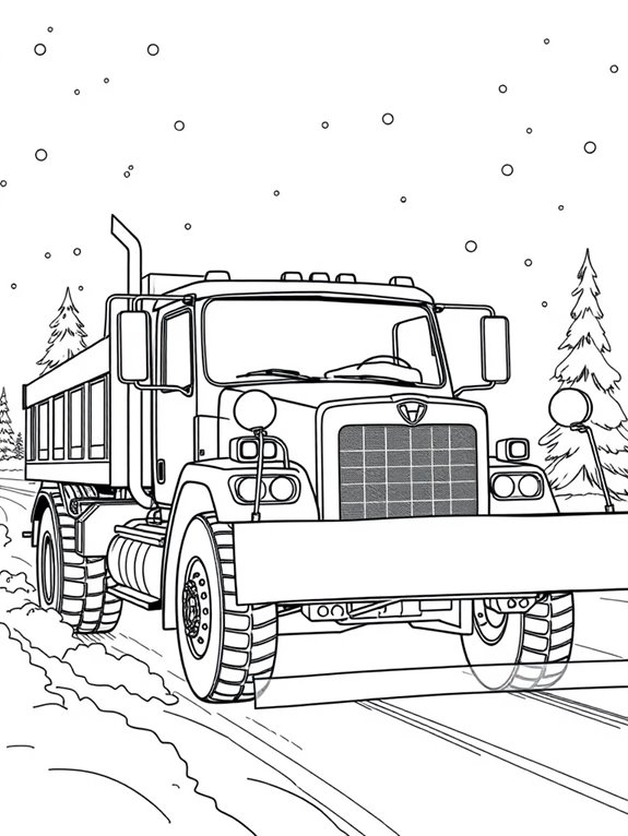 snowplow truck coloring page