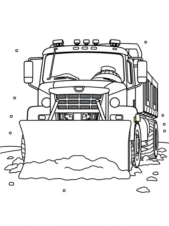 snowplow truck coloring page