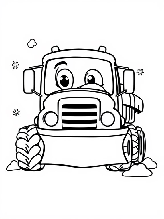 snowplow truck coloring page