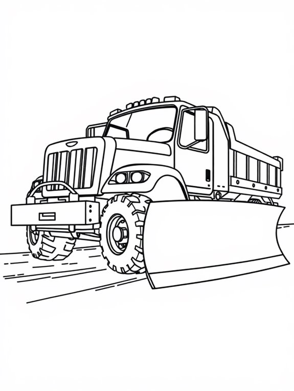 snowplow truck coloring page