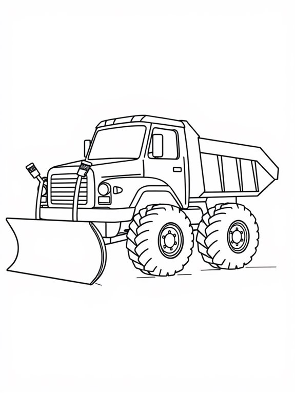 snowplow truck coloring page