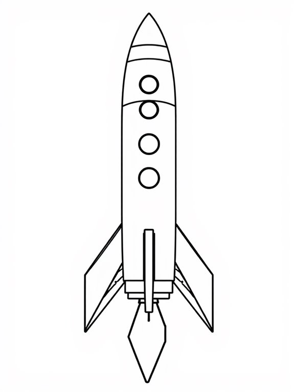 spacex rocket coloring page