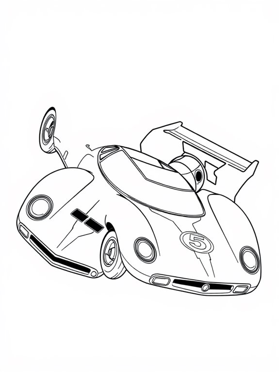 speed racer car coloring