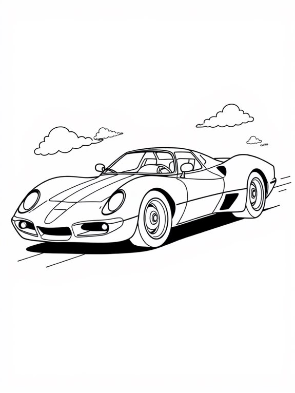 speed racer coloring page