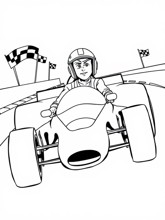 speed racer coloring page