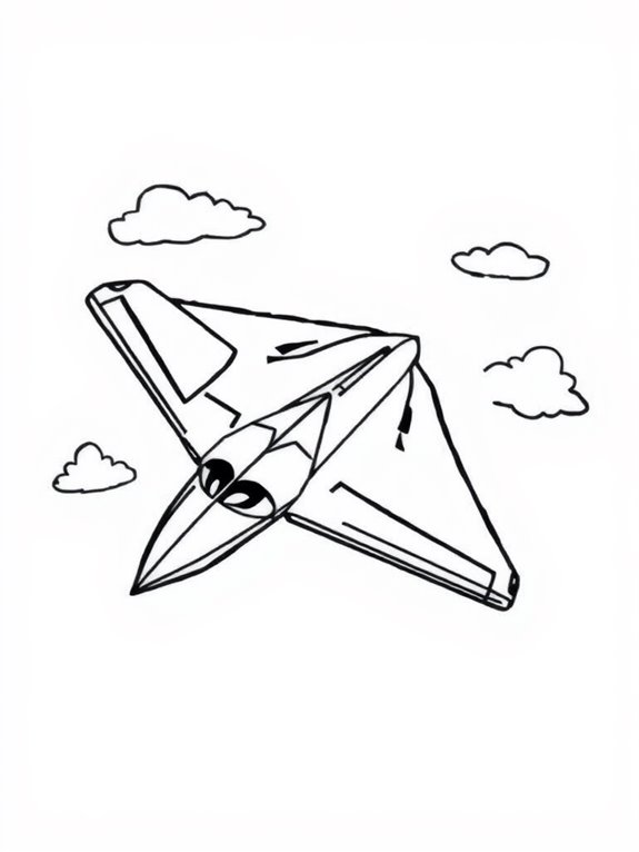 stealth bomber coloring activity