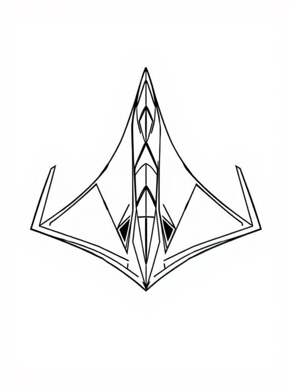 stealth bomber coloring page