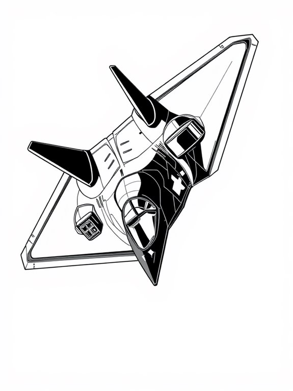 stealth bomber coloring page