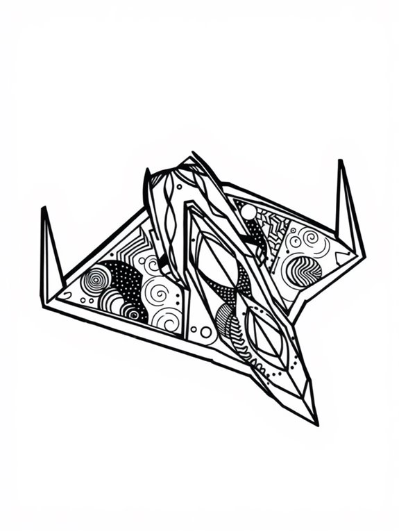 stealth bomber coloring page