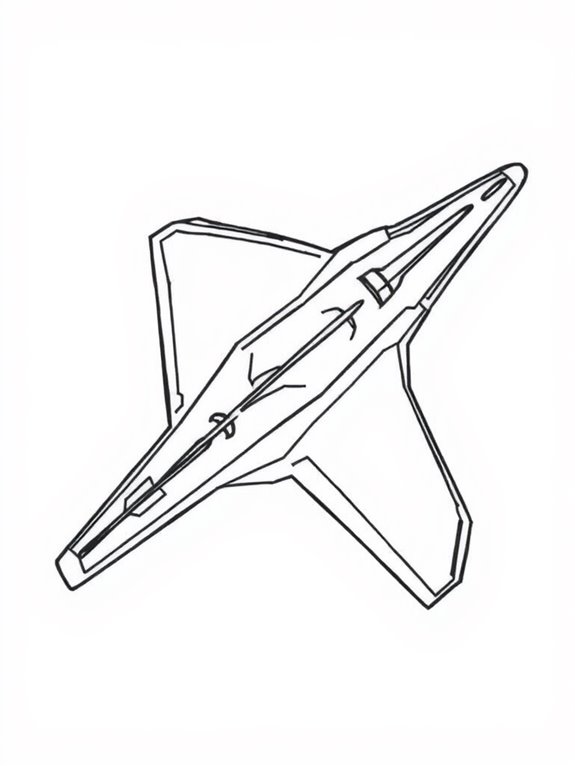 stealth bomber coloring page